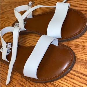 Steven Madden white strap sandals